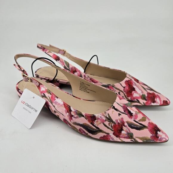 Floral Twee Liz Claiborne Sheba Slingback Pointed Toe Ballet Flats Shoe Sz 7.5 - Picture 4 of 9